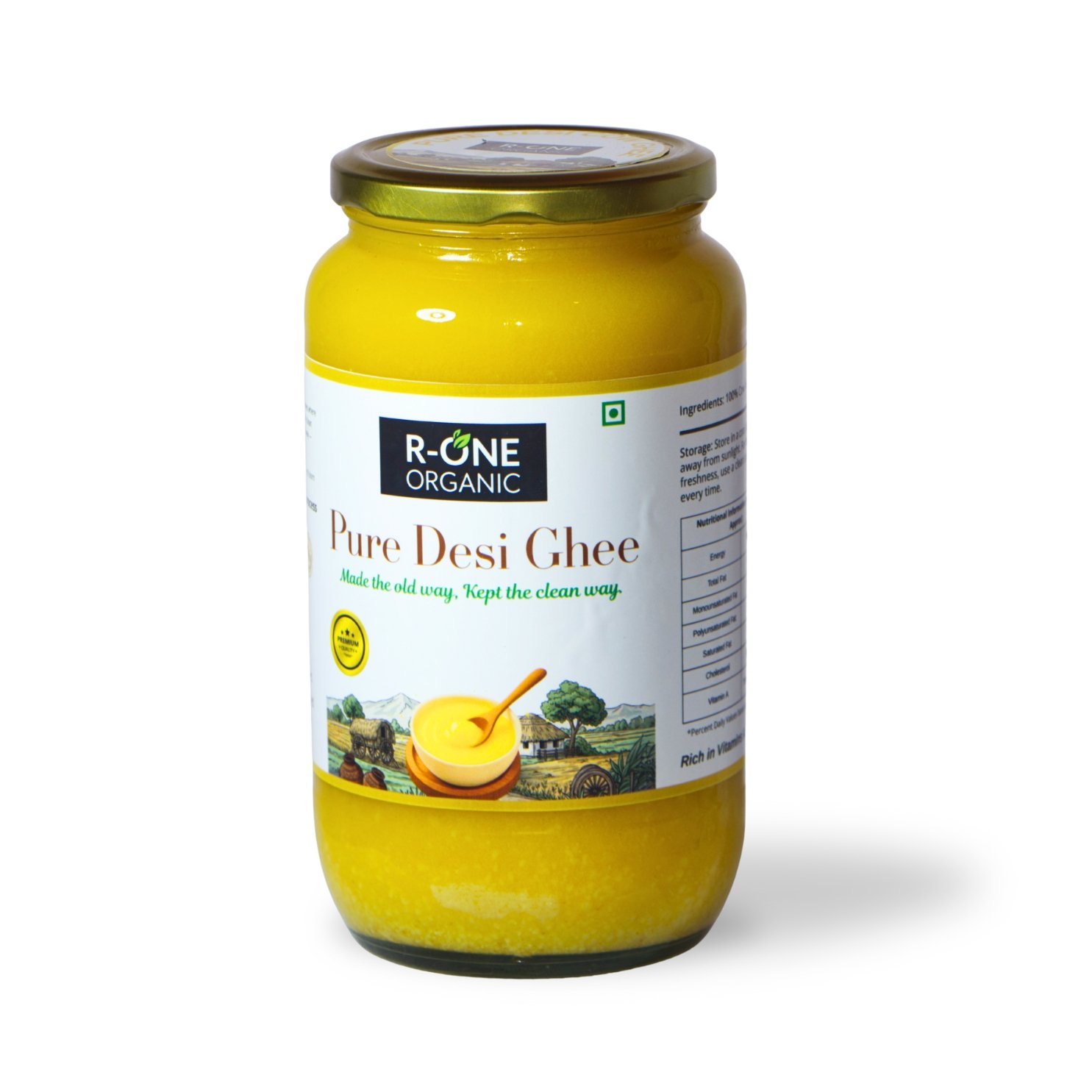 Premium Desi Cow Ghee | 100% Traditional | Glass Jar - Image 2